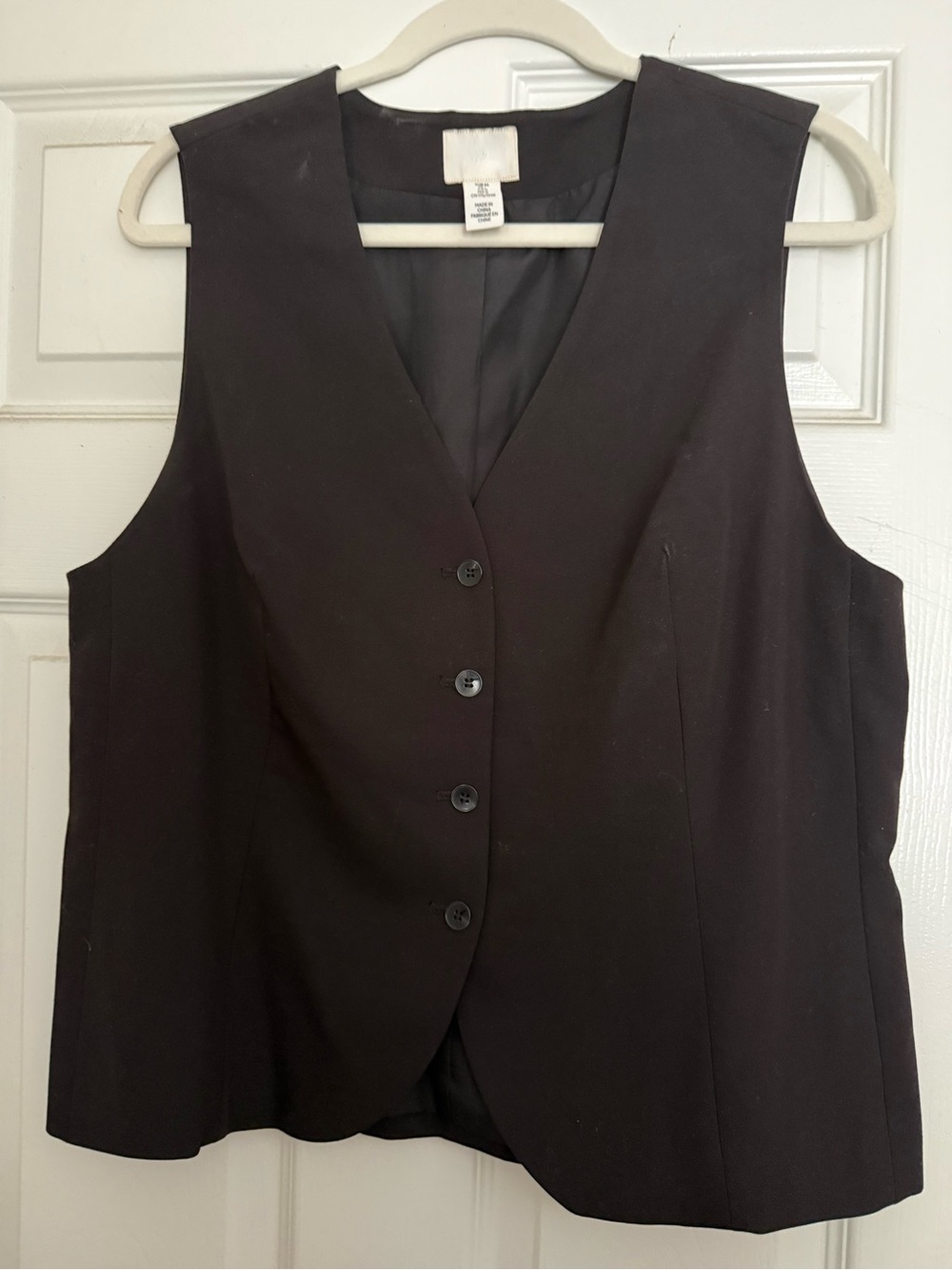 H&M Black Tailored Women’s Button Vest